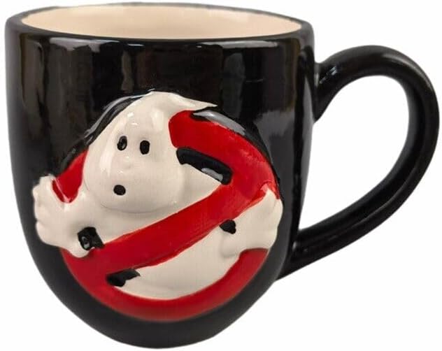 Ghostbusters 3D Seramik Kupa Bardak, 410 ml, Siyah