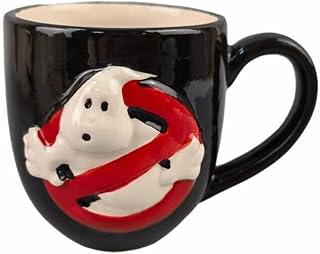 Ghostbusters 3D Seramik Kupa Bardak, 410 ml, Siyah