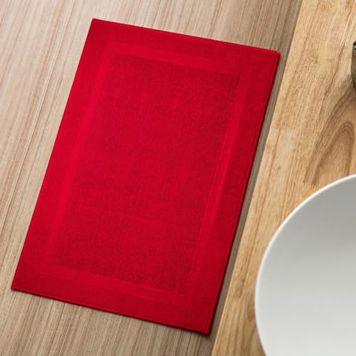 Infinitee Xclusives Premium Cotton Bath Mats for Bathroom – Pack of 2 | 34x22 Inches | Ultra Soft, Super Absorbent, Non-Slip, Machine Washable Mats (Burgundy) [Not a Rug] by Infinitee Xclusives - Used condition - Image 4