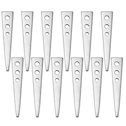 12 Pcs Traditional Hammer in/Drive in Vine Eyes, 80mm/3.15, 3 Holes