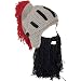 YEKEYI Divertido casco de caballero con gorro para barba hecho a mano de punto, gorro grueso de invierno, gorro de pulpo sombrero de Halloween Cosplay máscara de esquí