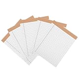 Cuadernos de Papel en Blanco Legal Rayado, 5 Piezas, Papel para Escritorio