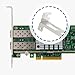 eMagTech 2Pcs Low Profile Bracket Compatible with Intel X520-DA2 X520-SR2 E10G42BTDA E10G42BFSR 10GbE Dual-Port SFP+ Network Adapter Cards