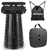 aboutool Folding Camping Stool, Square Collapsible Portable Stool,Collapsible Stool with Elastic Sea