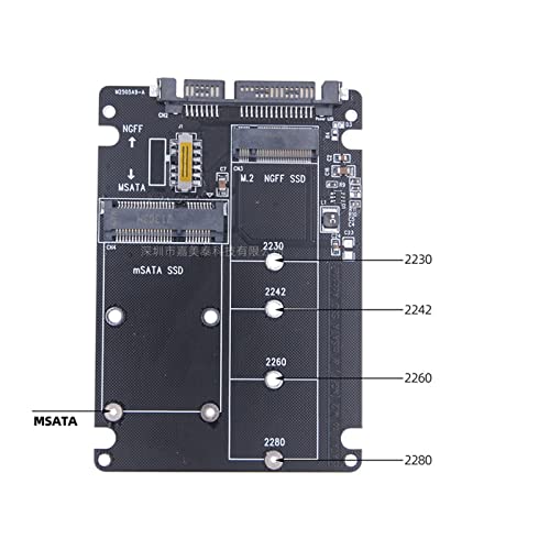 WANGCL M.2 NGFF to SATA Adapter MSATA to SATA 3.1 converter for 2.5" Hard Disk Drive, black - Image 3