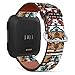 Mingdao Compatible with Fitbit Versa 2 / Versa / Versa Lite / Versa SE Patterned Leather Replacement Band (Tribal Aztec Pattern-Wb05)