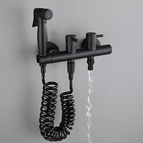 Rociador de inodoro de mano para baño instalado en pared con doble salida térmica 3