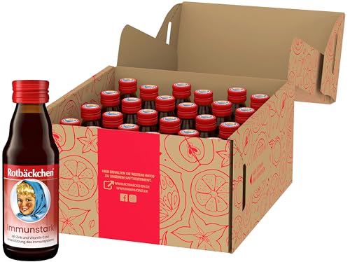 ROTBÄCKCHEN Immunstark MINI 24er Pack (24 x 125 ml) - Mehrfruchtsaft mit Zink und Vitamin C