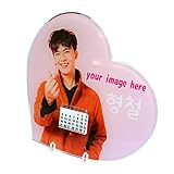 Web deco アクリル 万年カレンダー 【ハート型 (大)】 アクリルフォトフレーム 名入れ 自作 オーダーメイド 誕生日 プレゼント