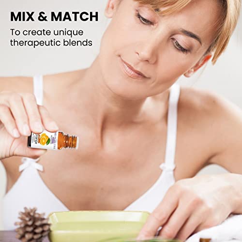 Hemingweigh Pure Essential Oils Set, Aromatherapy Oils For Diffuser Humidifier Massage Natural Fragrance, Peppermint, Lavender, Eucalyptus, Tea Tree, Lemongrass, Rosemary, Frankincense, Orange, 10 Ml #TOP1