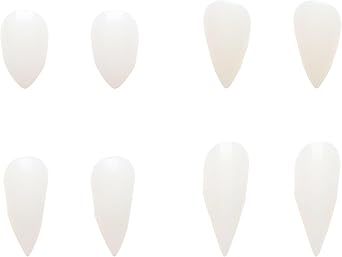 sowaka 4 Pairs Halloween Teeth 13 15 17 19 MM Plastic Fake Vampire Teeth