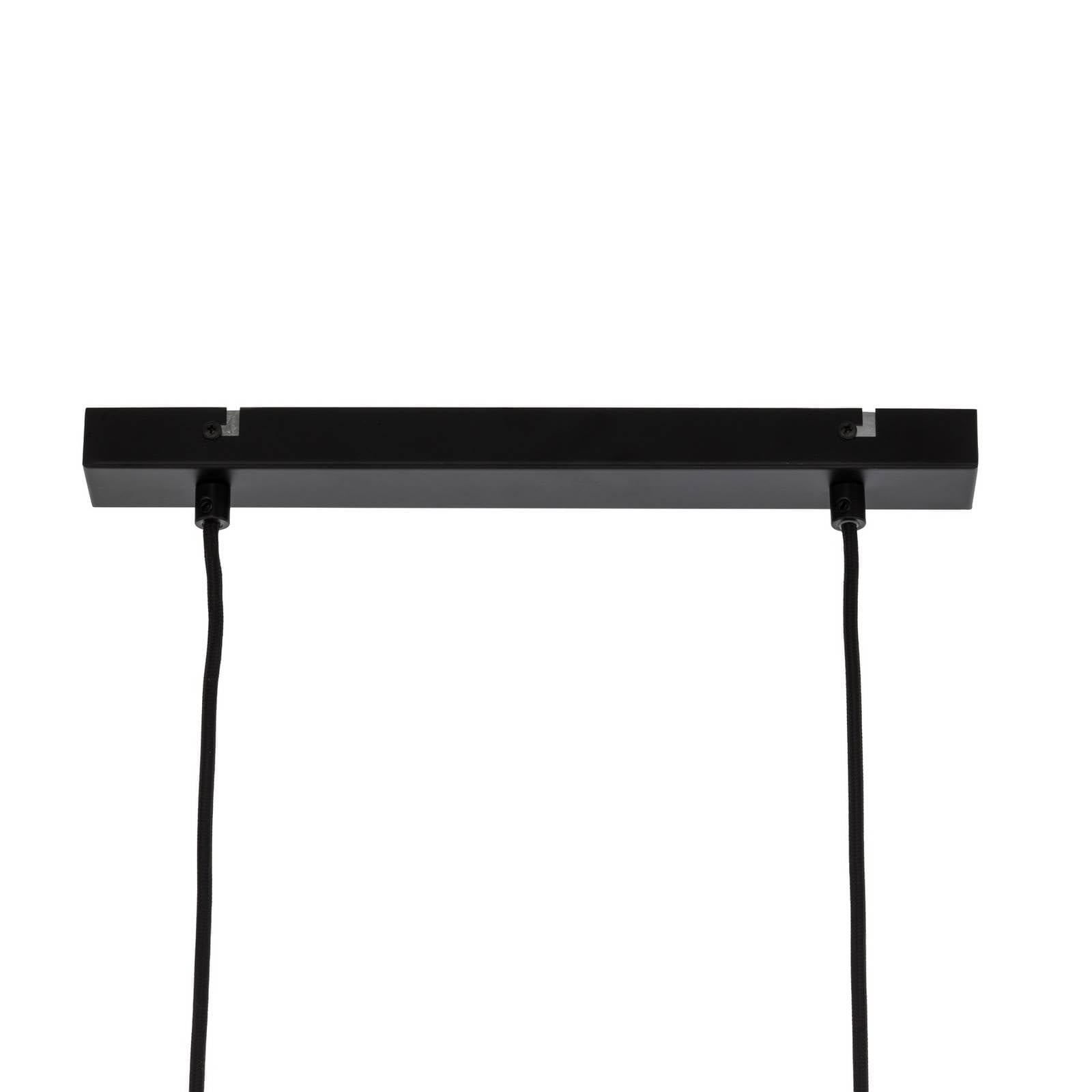 Lindby Esstisch Pendelleuchte Holz, Glas rauchgrau Hängeleuchte Rauchglas Esszimmer 4x E27 ohne Leuchtmittel Hängelampe Wohnzimmer Esszimmerlampe