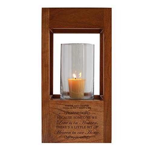 LIfesong Milestones Personalized Candle Memorial Lantern Urn in Memory of Loved One 6.5