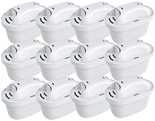 12 Pack Water Filter Cartridges, Water Filter Replacement for Brita® Maxtra+® Plus, Maxtra Pro® All-in-1, Compatible with Brita® Maxtra,Maxtra +, Maxtra,Mavea with 2PCS Micro Disc