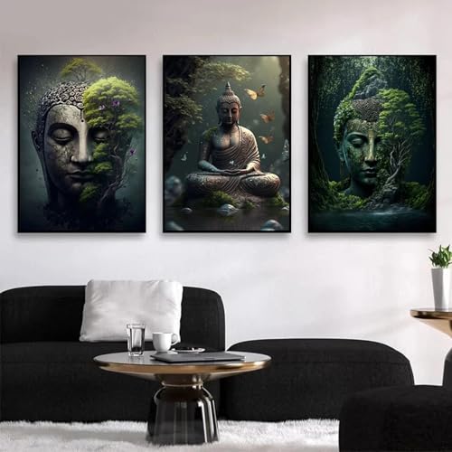 Impression bouddhiste sur toile de haute qualité pour salon contemporain
