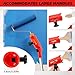 Multi-Angle Paint Brush Extender,Paint Edger Tool for High Ceilings, Extension Pole Attachments Holder with Rotating Head for Paint Rollers, Great for Walls,Corners,Edges(Red,Size:17 * 4 * 4cm)