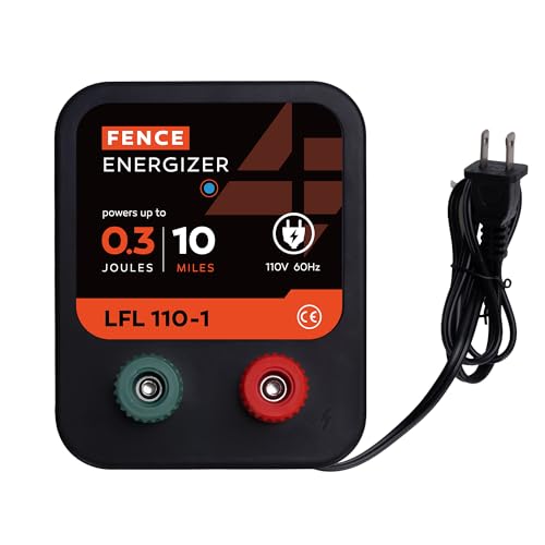 Electric Fence Charger, Electric Fence Energizer 0.3 Joule Ac Powered