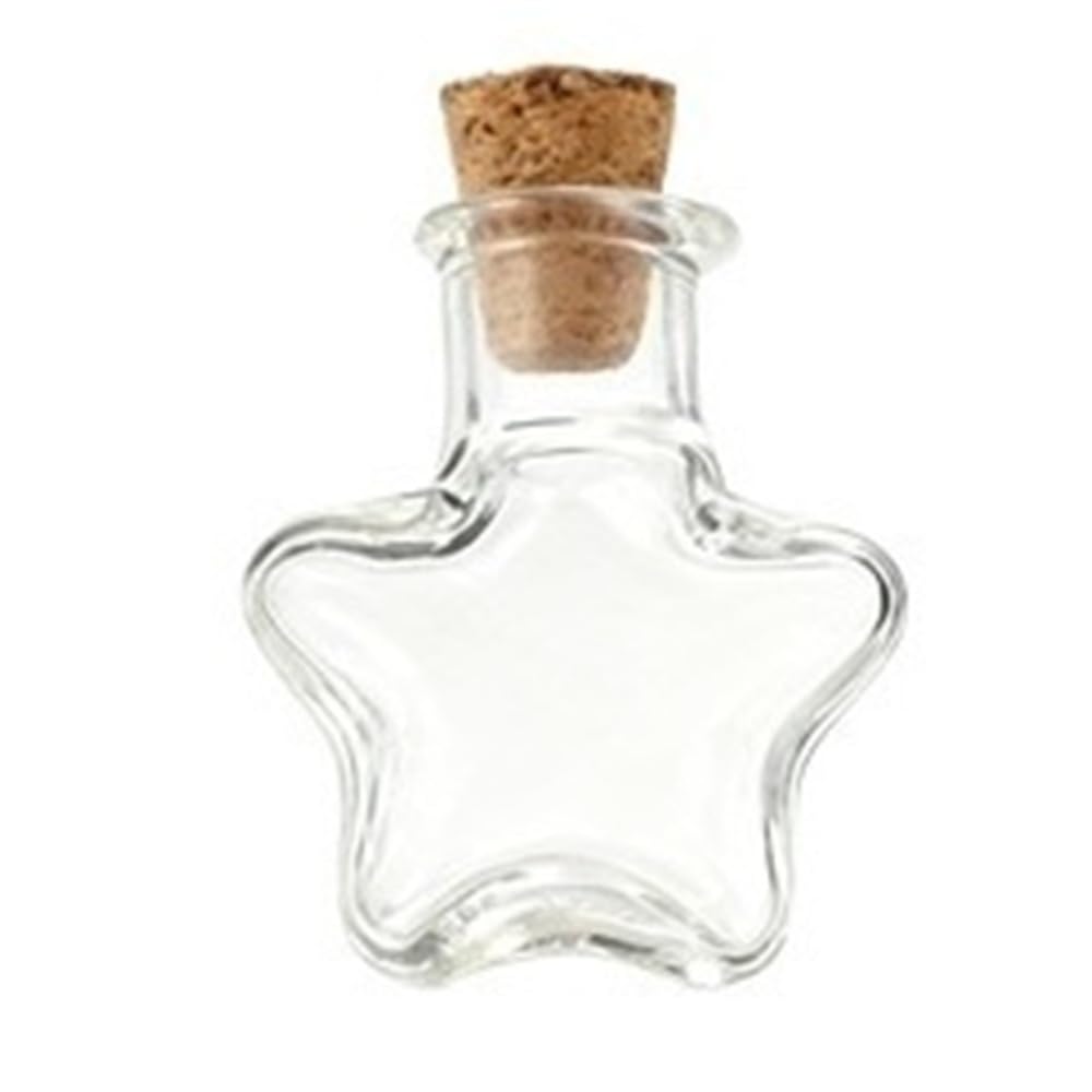 GOCENJIU Small Storage Vial 10pcs Transparent Small Borosilicate Glass Bottles with Cork, Decoration Drift Bottle Mini Empty Jars