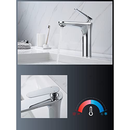 Robinet de salle de bain en laiton blanc chic et durable FBSHAD - 2