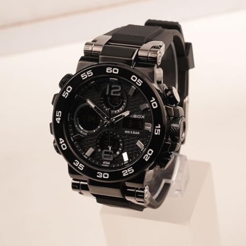 Image of LIGE Quartz Watch for Men Waterproof Big Dial Analog Digital Sport Multifunction LED Backlight Fashion Wristwatches Stopwatch Calendar Men