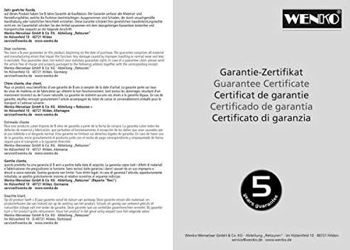 WENKO 5-year warranty certificate