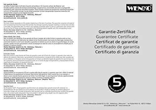 Wenko Soporte Barra 25 mm, 57 cm Blanco