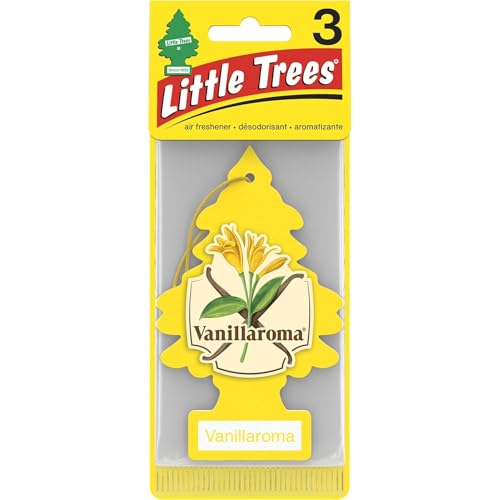 Image of LITTLE TREES Car Air Freshener | Hanging Paper Tree for Home or Car | Vanillaroma | 3 Pack