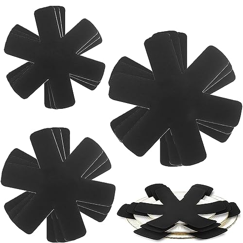 9 piezas Pan Bottom Protector, resistencia al calor, protección de apilamiento, protector de sartenes plano de fieltro, antideslizante, protección contra chimeneas, Pan Protector, adecuado para