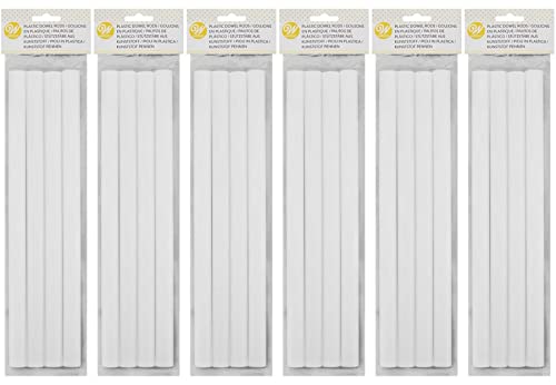 Wilton Bulk Buy Plastic Dowel Rods 4 Pack 12 3/8 inch x 3/4 inch (6-Pack)