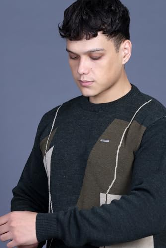 Image of GODFREY Full Sleeve Woolen Sweater for Man Winter Wear - Round Neck Pullover Regular Fit