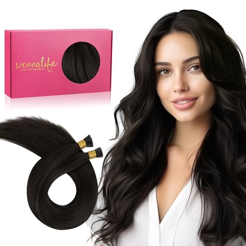 Wennalife WENNALIFE I Tip Hair Extensions Real Human Hair, 100g 200s 14 Inch Dark Brown Remy Itip Human Hair Extensions Invisible Itips Straight I Tips Cold Fusion Extensions sold by Wennalife - Amazon Seller - HK