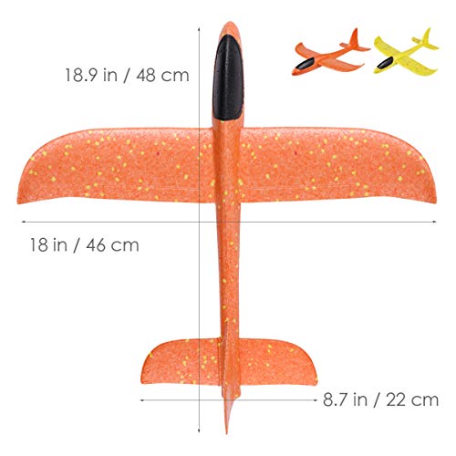 STOBOK 2 Peças de Brinquedos de Avião de Espuma Aviões de Lançamento de Mão Planador Modelo de Avião