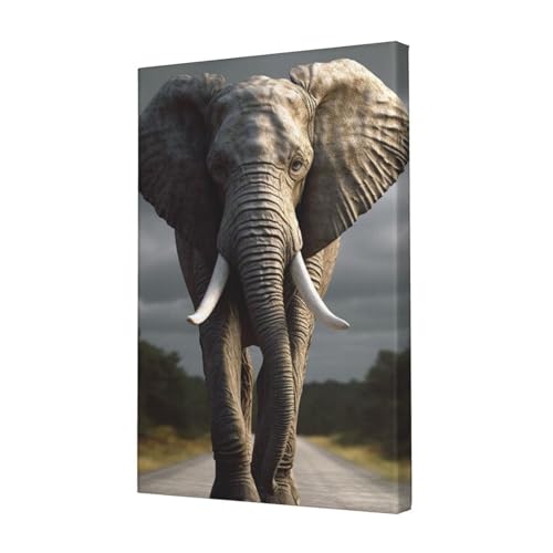 Impression 3D éléphant cadre déco pour bureau et chambre zen