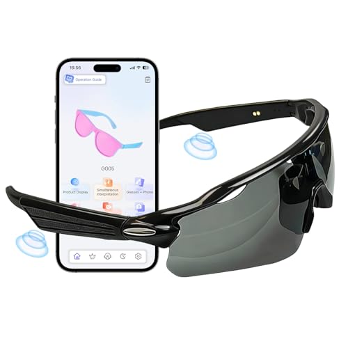 Bluetooth Sunglasses for Men Women - Smart Glasses with Open-Ear Speakers, Voice Assistant, Touch...