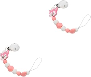 Toyvian 2 Peças Corrente De Chupeta Chupeta De Bebê Chupeta De Silicone Chupeta De Bebê Chupeta Lovey Segura Prendedor De Chupeta Adorável Suporte De Chupeta De Silicone Ferramenta De