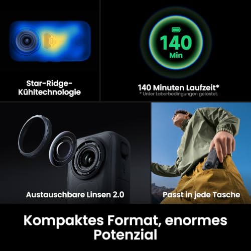 Insta360 X6 – 8K 360 Grad Kamera mit 1/1,1"-Sensoren