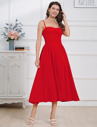 Women’s Corset Dress Sexy Thigh Spaghetti Strap Bustier Cocktail Dress Low Cut Boho Formal Dresses with Pockets4