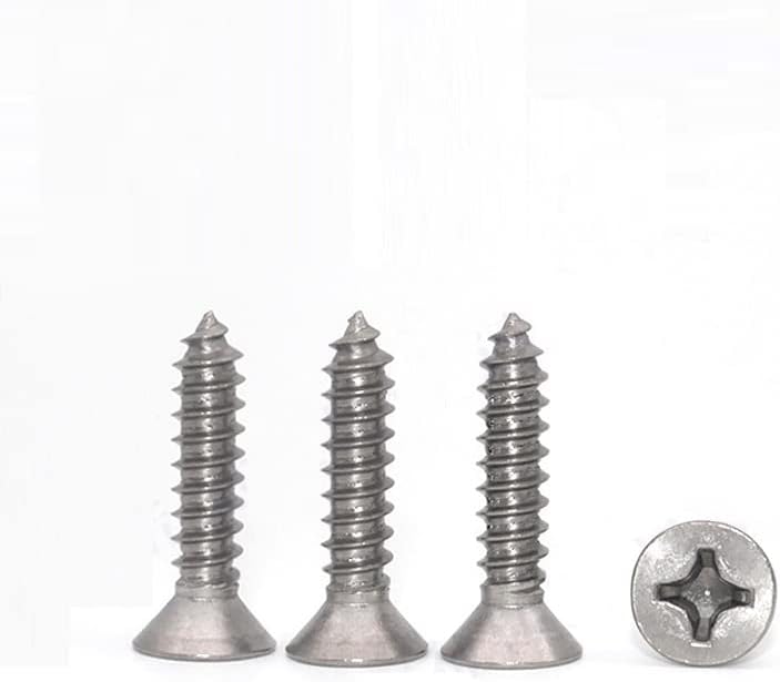 20pcs titanium Cross Recessed Flat Head Countersunk Self-tapping Screws - (Thread Diameter: M5 20pcs, Length: 30mm)
