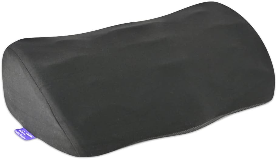 C CUSHION LAB Ergonomic Foot Rest for Under Desk – Patented Massage Ridge Design Memory Foam Foot Stool Pillow for Work, Home, Gaming, Computer, Office Chair – Footrest for Back & Hip Pain Relief