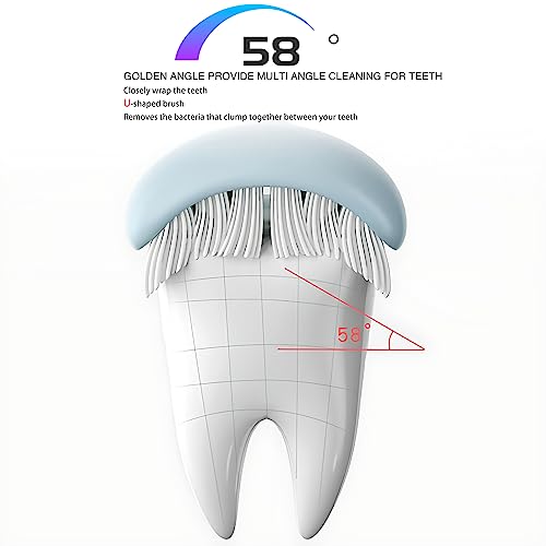 Cmhx Spazzolino Da Denti Per Autismo A 3 Lati Con Tre Setole Per Esigenze Speciali, Setole Morbide E Delicate Per La Cura Completa Di Denti E Gengive (Blu, 1 Pezzo) - 3
