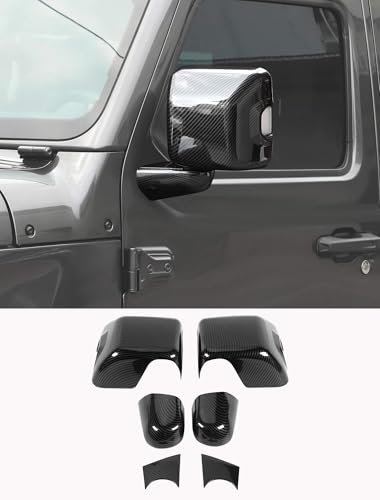 Style carbone rétroviseur Jeep Wrangler JL avec feux latéraux