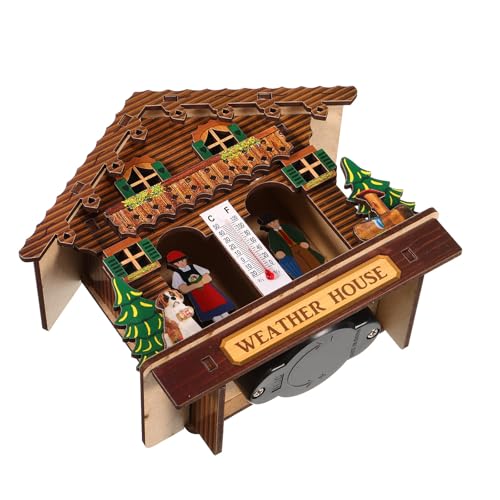 Thermomètre mural intérieur et extérieur avec baromètre hygromètre pour maison en bois