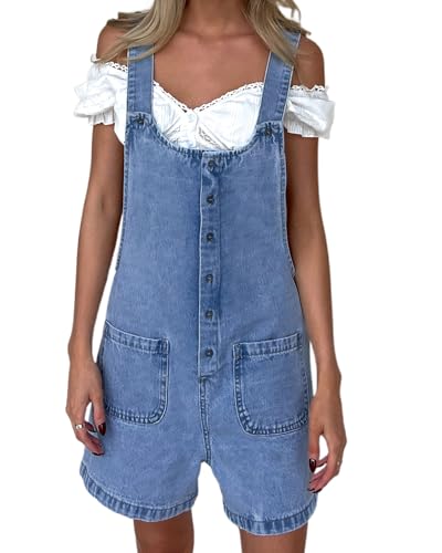 Salopette en jean femme short ample pour effacer les complexes et bouger confortablement