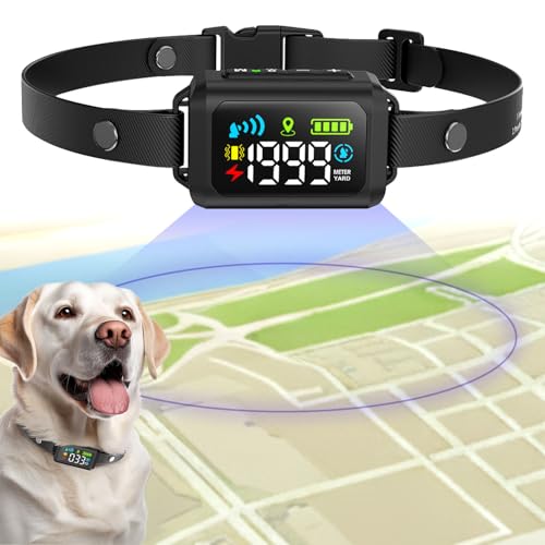 My Pet Command GPS Dog Collar Fence System New Generation Wireless Perimeter Fence for Dogs Containment System Boundary Easy Setup Outdoor Fence Waterproof Rechargeable with Training Whistle