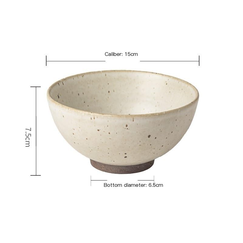 Saladier Vaisselle Vintage en grès Bol à Dessert en céramique Grand Bol à Dessert Bol à Salade Moderne Bol