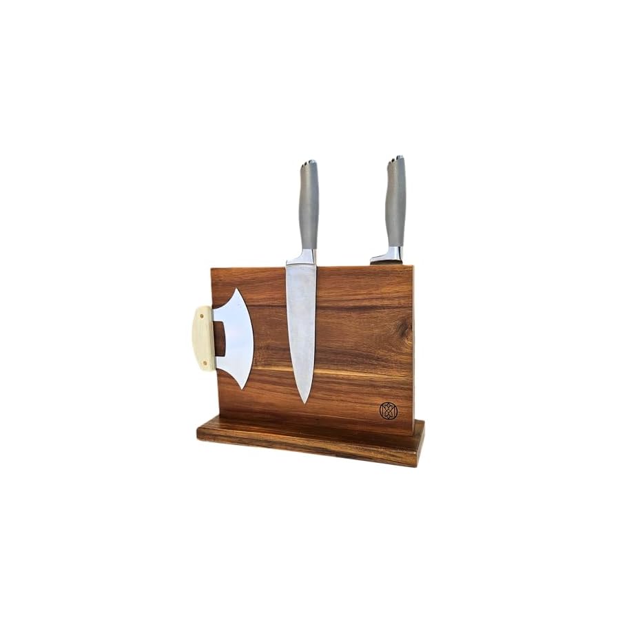 Magnetic-Knife-Block-Clean-and-Efficient-Knife-Holder-and-Storage-Beautiful-Natural-Acacia-Wood-Knife-Display-Stand-Strong-Magnetic-Double-Sided-Kitchen-Knife-Holder Omni Felix Magnetic Knife Block, Clean and Efficient Knife Holder and Storage, Beautiful Natural Acacia Wood Knife Display Stand, Strong Magnetic Double Sided Kitchen Knife Holder