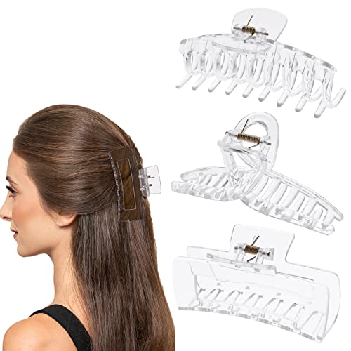 MIO Leopard Classic 13cm Large Banana Clips Non Slip Plastic Banana Hair Claw Ve - Foto 3