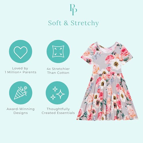 Posh Peanut Girls Dresses – Soft Toddler Twirl Dress Made with Viscose from Bamboo – Fall, Spring, Summer Dresses for Girls3