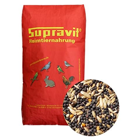 Supravit Kanarienfutter Basis - 25kg Sack schmackhaftes Kanarienvogel Futter Cover