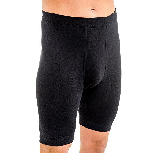HERMKO 3980 2er Pack Herren Longpant mit Eingriff, hoher Leib aus 100% Bio-Baumwolle, Größe:D 9 = EU 3XL, Farbe:schwarz